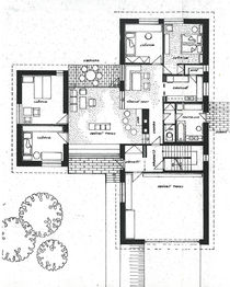 plánek 1. NP - Prodej domu 278 m², Velké Popovice