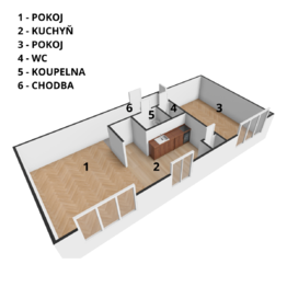 Pronájem bytu 2+kk v osobním vlastnictví 55 m², Ostrava