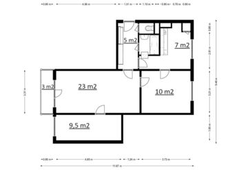 Prodej bytu 3+1 v osobním vlastnictví 61 m², Úpice