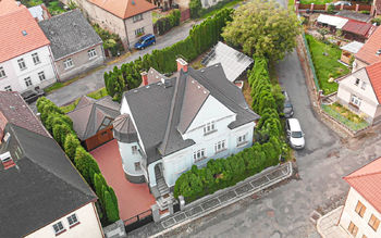 RD celkový pohled z výšky jiný pohled - Pronájem domu 146 m², Mšeno