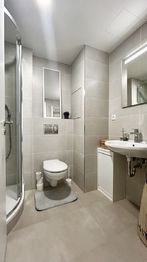 Koupelna - Pronájem bytu 1+kk v osobním vlastnictví 32 m², Hořovice