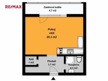 Pronájem bytu 1+kk v osobním vlastnictví 30 m², Brno