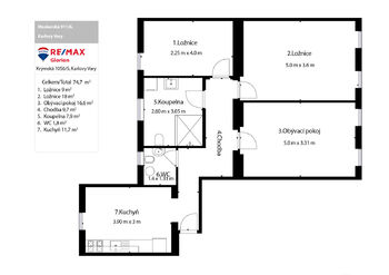 Prodej bytu 3+1 v osobním vlastnictví 75 m², Karlovy Vary