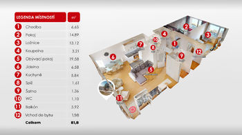 Prodej bytu 3+kk v družstevním vlastnictví 82 m², Praha 5 - Stodůlky