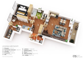 Prodej bytu 3+kk v osobním vlastnictví 92 m², Praha 10 - Dolní Měcholupy