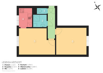 Prodej bytu 2+1 v osobním vlastnictví 45 m², Kostelec nad Černými lesy