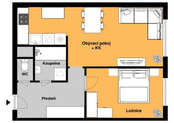 Pronájem bytu 2+kk v osobním vlastnictví 47 m², Praha 6 - Řepy