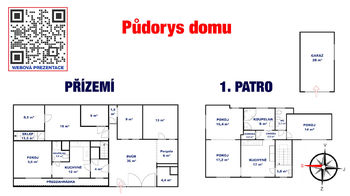 Půdorys domu - Prodej domu 120 m², Kyškovice