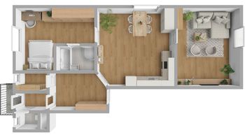 Prodej bytu 3+kk, Kocléřov - vizualizace - Prodej bytu 3+kk v osobním vlastnictví 129 m², Vítězná