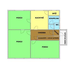 orientační půdorys 1.NP - Prodej domu 735 m², Bavorov