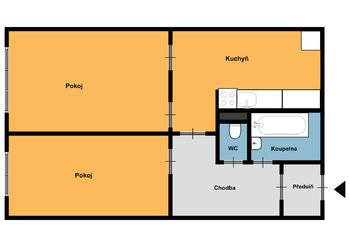 Prodej bytu 2+1 v osobním vlastnictví 53 m², Žatec