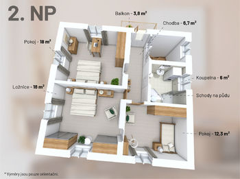 Plánek domu - Prodej domu 157 m², Praha 4 - Podolí