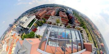 360° foto výhled z terasy - Pronájem bytu 3+kk v osobním vlastnictví 200 m², Praha 7 - Holešovice