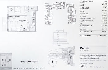 Prodej bytu 2+kk v osobním vlastnictví 62 m², Praha 9 - Čakovice