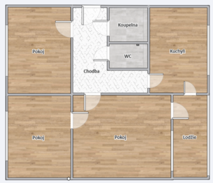 Prodej bytu 3+1 v osobním vlastnictví 70 m², Benešov nad Ploučnicí