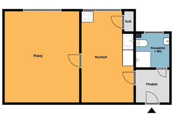 Prodej bytu 1+1 v osobním vlastnictví 40 m², Louny