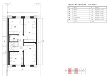 Půdorys 2NP - Prodej domu 139 m², Rudolfov