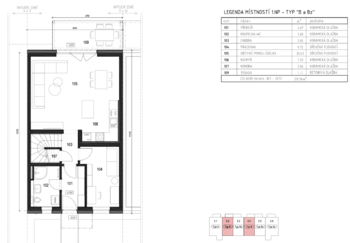 Půdorys 1NP - Prodej domu 139 m², Rudolfov