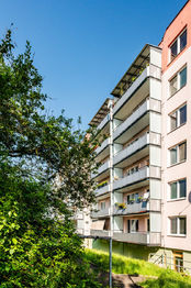 Pohled na zadní část domu - Prodej bytu 3+1 v družstevním vlastnictví 71 m², Teplice