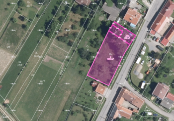 Mapa - Prodej pozemku 1271 m², Komárovice