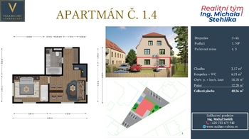 Prodej bytu 2+kk v osobním vlastnictví 40 m², Valtice