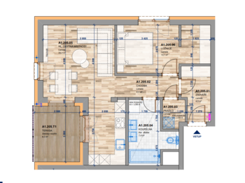 Pronájem bytu 2+kk v osobním vlastnictví 56 m², Zlín