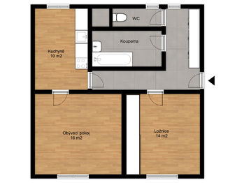 Prodej bytu 2+1 v osobním vlastnictví 74 m², Vejprnice