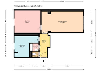 Prodej bytu 2+1 v osobním vlastnictví 55 m², Slaný