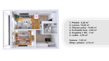 Prodej bytu 2+kk v osobním vlastnictví 39 m², Praha 10 - Hostivař