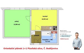 Prodej bytu 1+1 v osobním vlastnictví 31 m², České Budějovice