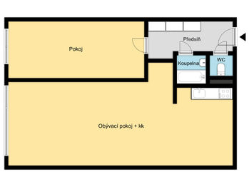 Prodej bytu 2+kk v osobním vlastnictví 45 m², Praha 5 - Stodůlky