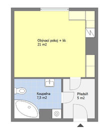 Pronájem bytu 1+kk v osobním vlastnictví 32 m², Praha 10 - Záběhlice