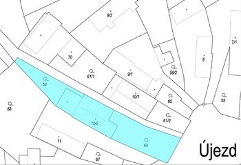 Nabízené nemovitosti v katastrální mapě - Prodej chaty / chalupy 56 m², Újezd u Plánice