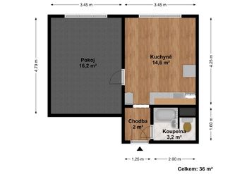 Prodej bytu 1+1 v osobním vlastnictví 38 m², Třemošná