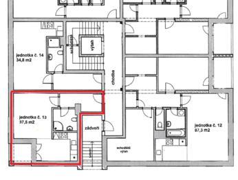 Pronájem bytu 1+kk v osobním vlastnictví 38 m², Chrudim