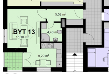 Pronájem bytu 1+kk v osobním vlastnictví 38 m², Chrudim