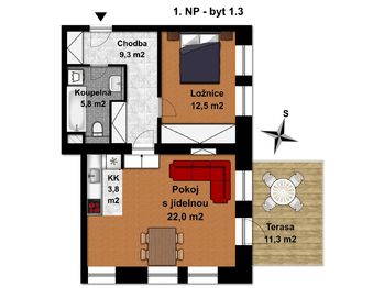 Prodej bytu 2+kk v osobním vlastnictví 54 m², Vítkovice