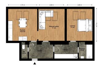 Pronájem bytu 2+1 v osobním vlastnictví 74 m², Praha 1 - Nové Město