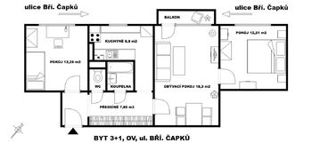 Prodej bytu 3+1 v osobním vlastnictví 63 m², Šumperk