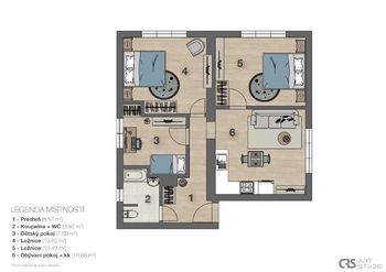 Pronájem bytu 4+kk v družstevním vlastnictví 85 m², Psáry