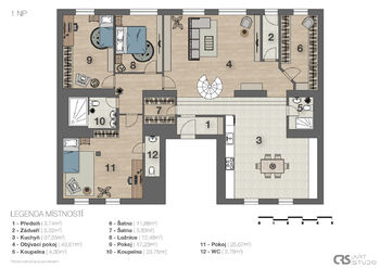 Prodej bytu 6 a více v osobním vlastnictví 242 m², Praha 2 - Vinohrady