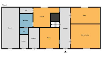 2D půdorys - Prodej domu 140 m², Záhoří