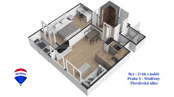 Prodej bytu 2+kk v osobním vlastnictví 45 m², Praha 4 - Modřany