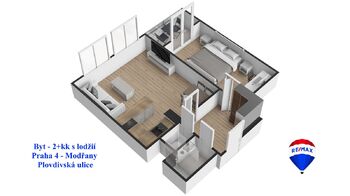 Prodej bytu 2+kk v osobním vlastnictví 45 m², Praha 4 - Modřany