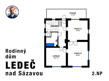 11 - Ledeč-půdorys 2NP (Braňo Pažitka) - Prodej domu 153 m², Ledeč nad Sázavou