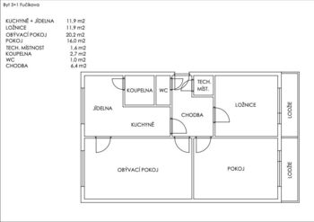 Prodej bytu 3+1 v osobním vlastnictví 72 m², Bučovice