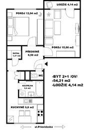 Prodej bytu 2+1 v osobním vlastnictví 52 m², Šumperk