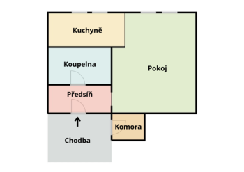 Prodej bytu 1+kk v osobním vlastnictví 30 m², Příbram