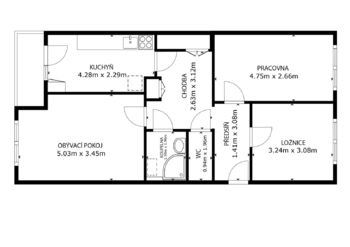 Prodej bytu 3+1 v osobním vlastnictví 66 m², Praha 4 - Kamýk