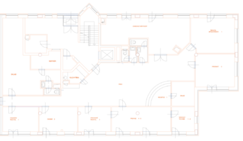 Půdorys nemovitosti - Prodej obchodních prostor 338 m², Praha 6 - Veleslavín